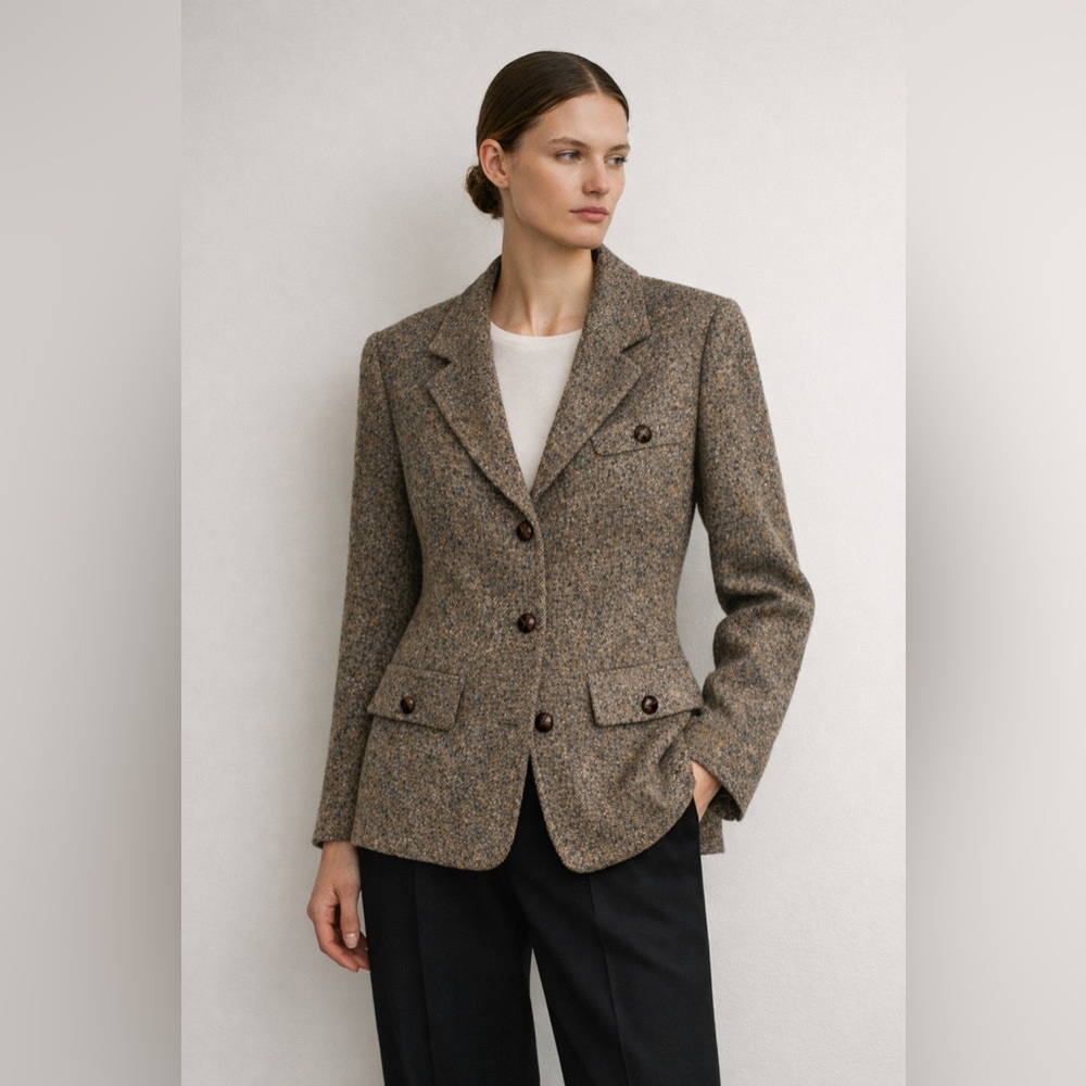 Vintage L.L. Bean Wool Tweed Blazer Jacket Size 12 USA Heritage Preppy Tailored - Picture 13 of 13